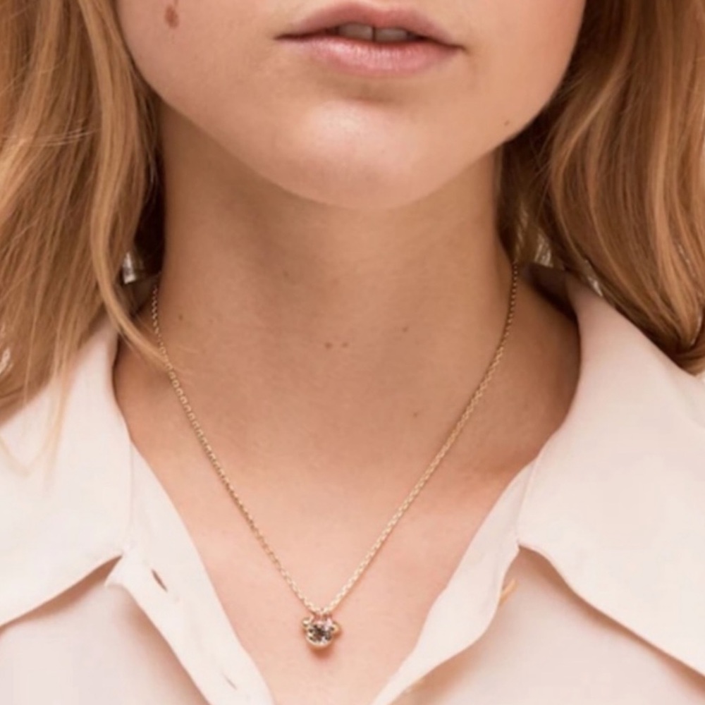 KATE SPADE • New York x Disney Minnie Mouse Stone Necklace Earrings Matching Set - Picture 3 of 6